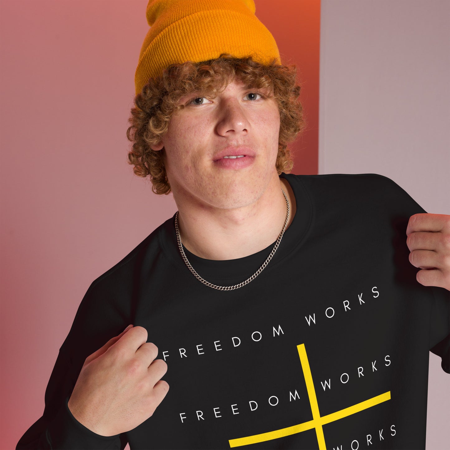 Freedom Works Unisex Sweatshirt W/White Print