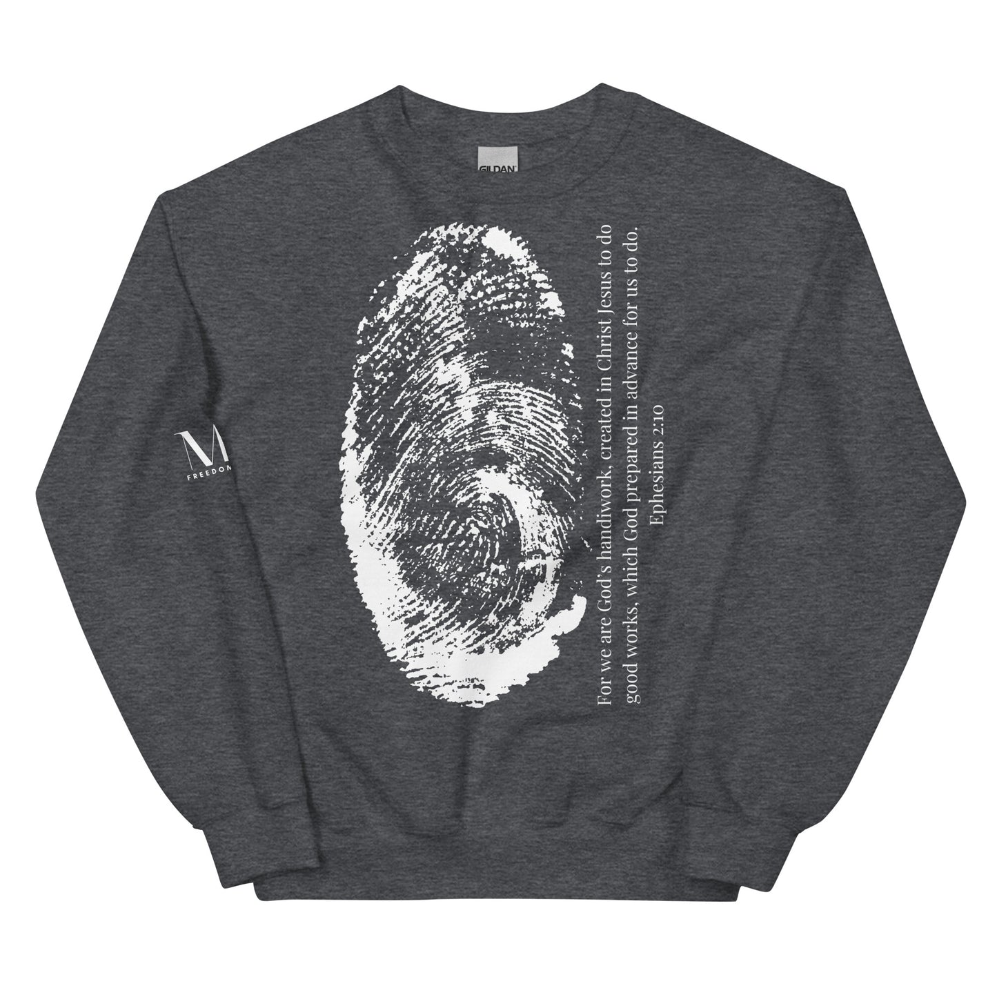Fearfully And Wonderfully Made Unisex Sweatshirt W/White Print