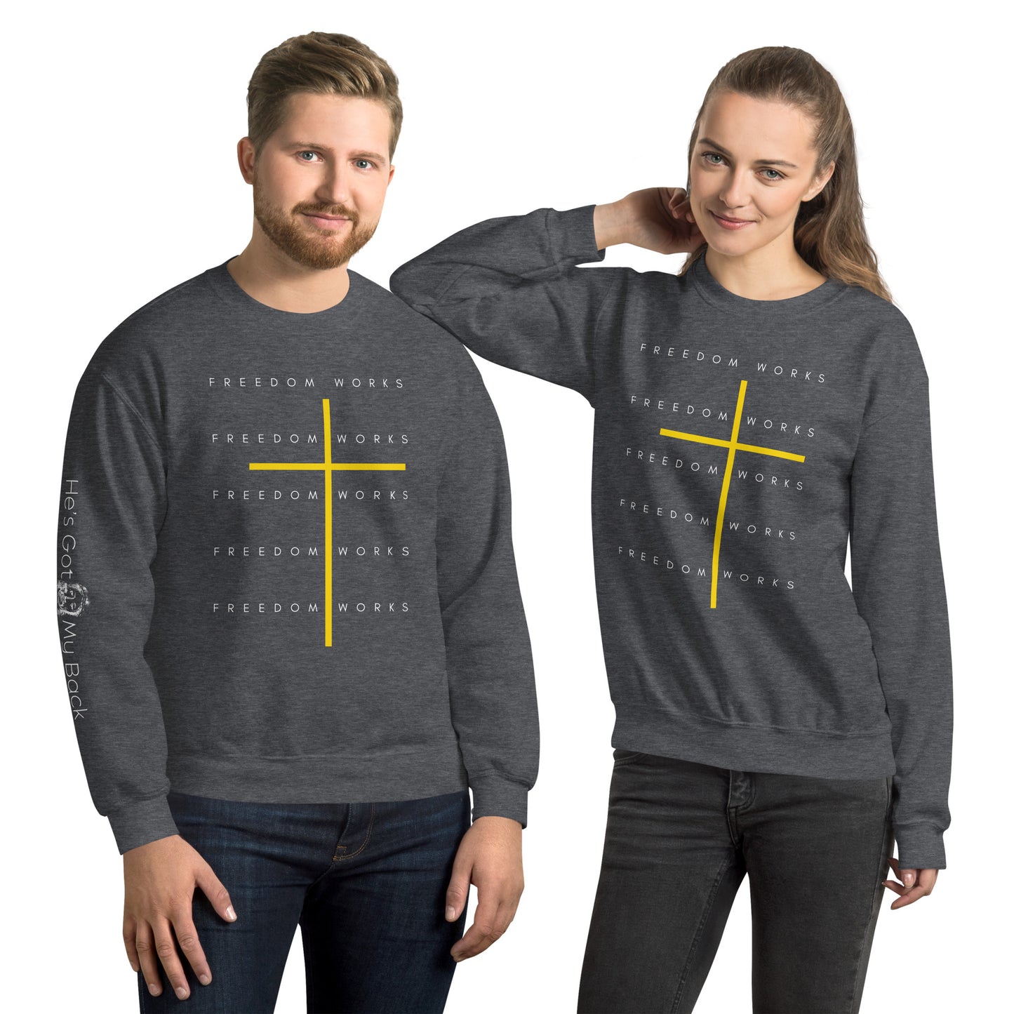 Freedom Works Unisex Sweatshirt W/White Print