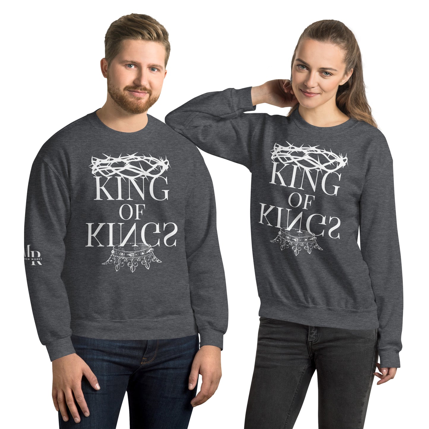 King of kings Unisex Sweatshirt W/White Print