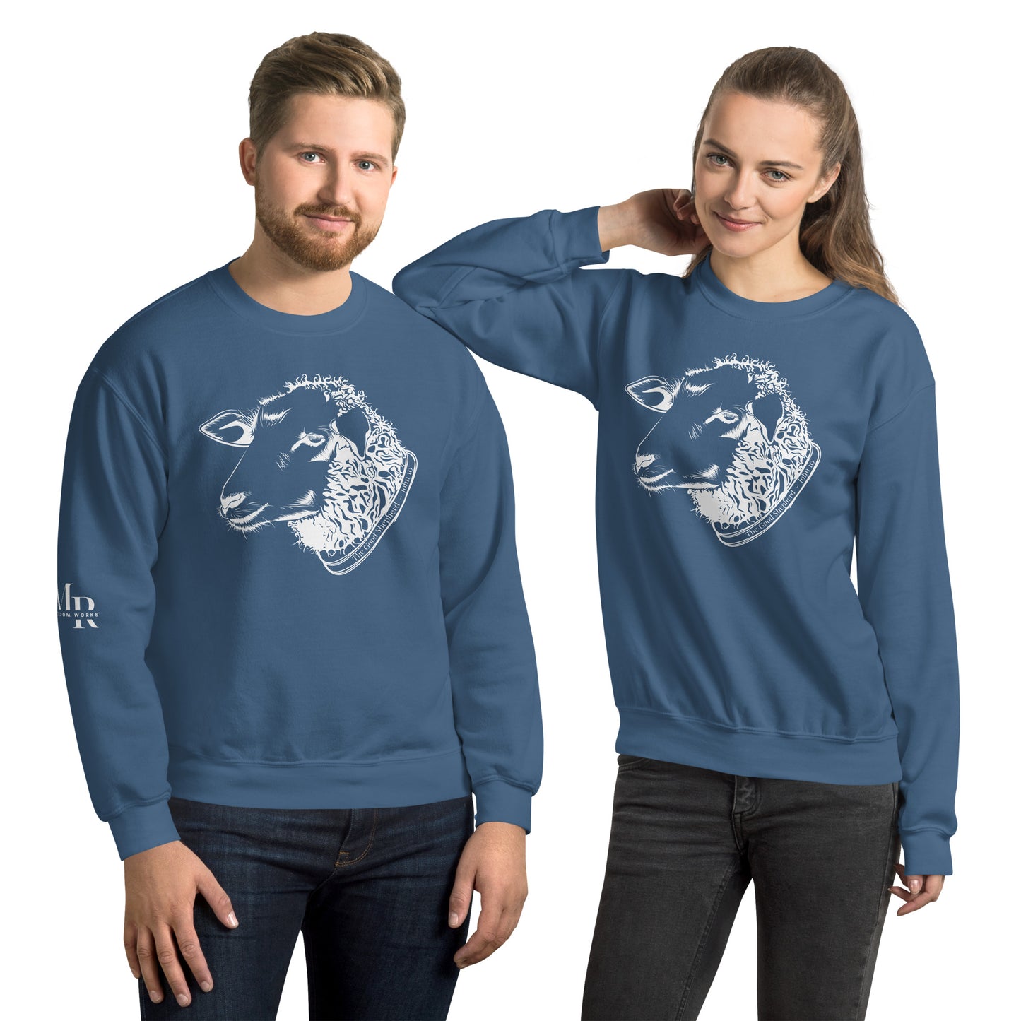 The Good Shepherd Unisex Sweatshirt W/White Print