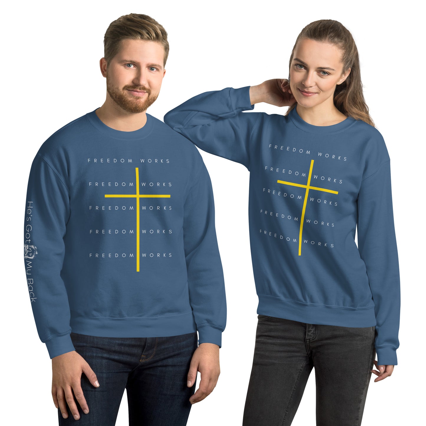 Freedom Works Unisex Sweatshirt W/White Print