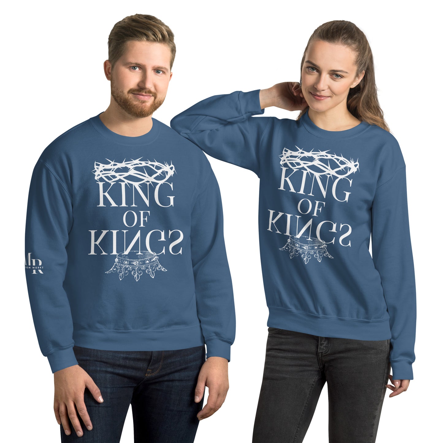 King of kings Unisex Sweatshirt W/White Print