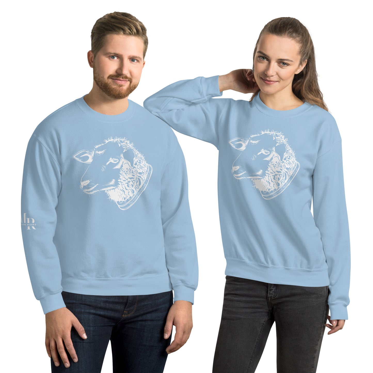 The Good Shepherd Unisex Sweatshirt W/White Print
