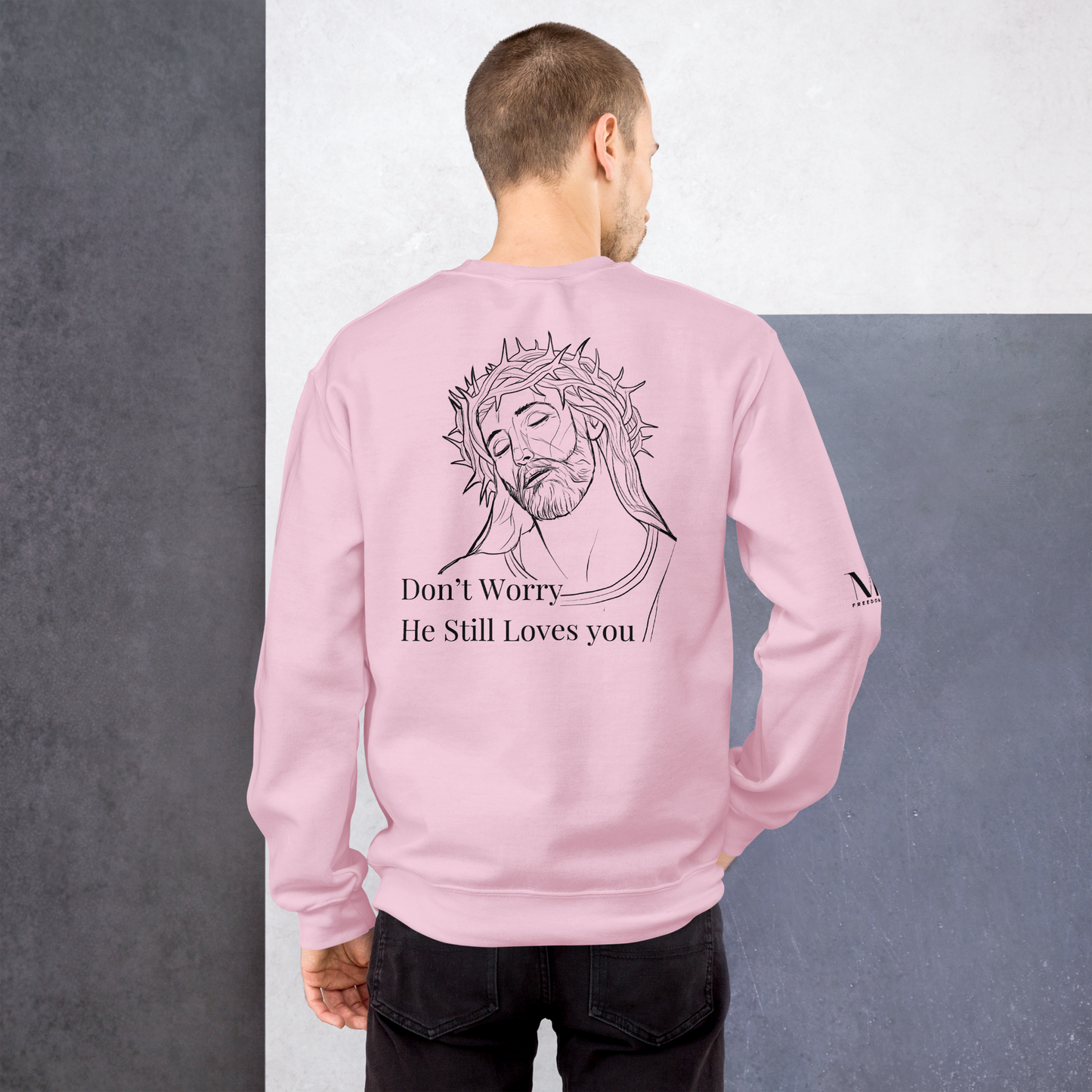 Romans 5:8 Unisex Sweatshirt W/Black Print