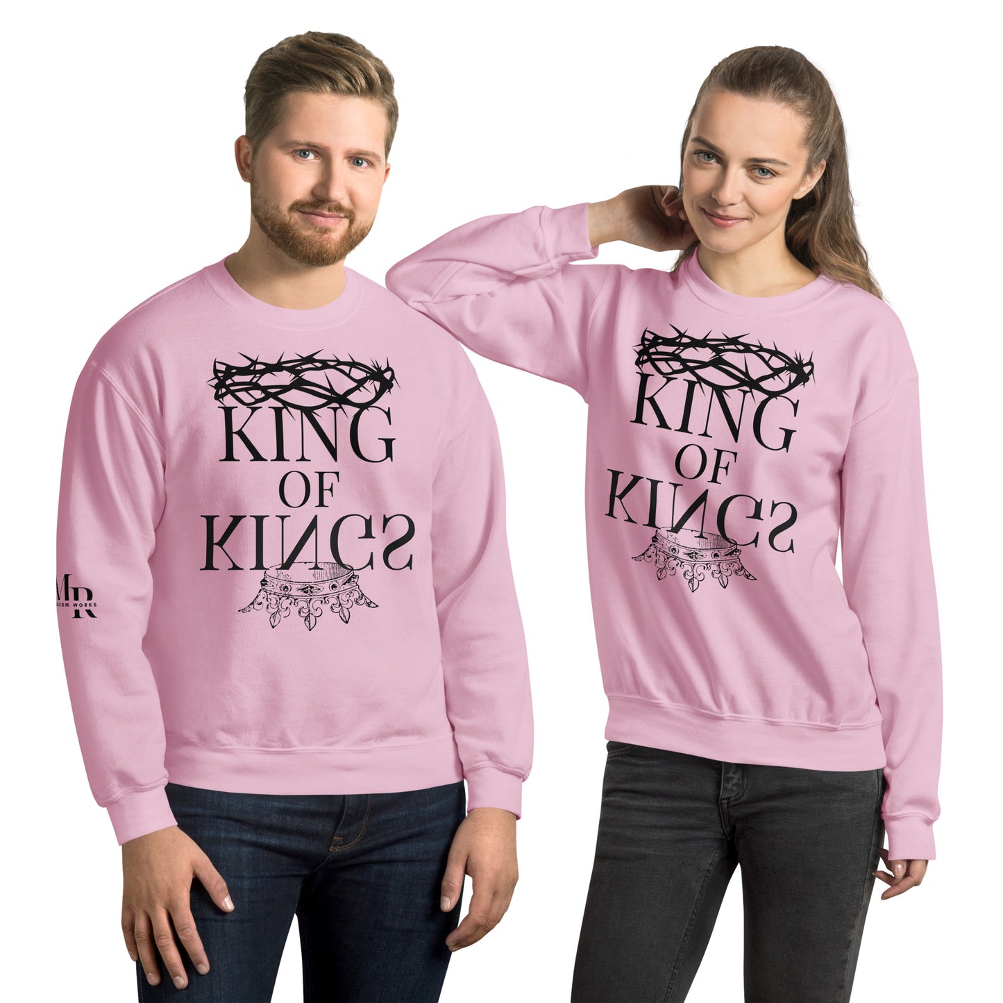 King of kings Unisex Sweatshirt W/Black Print