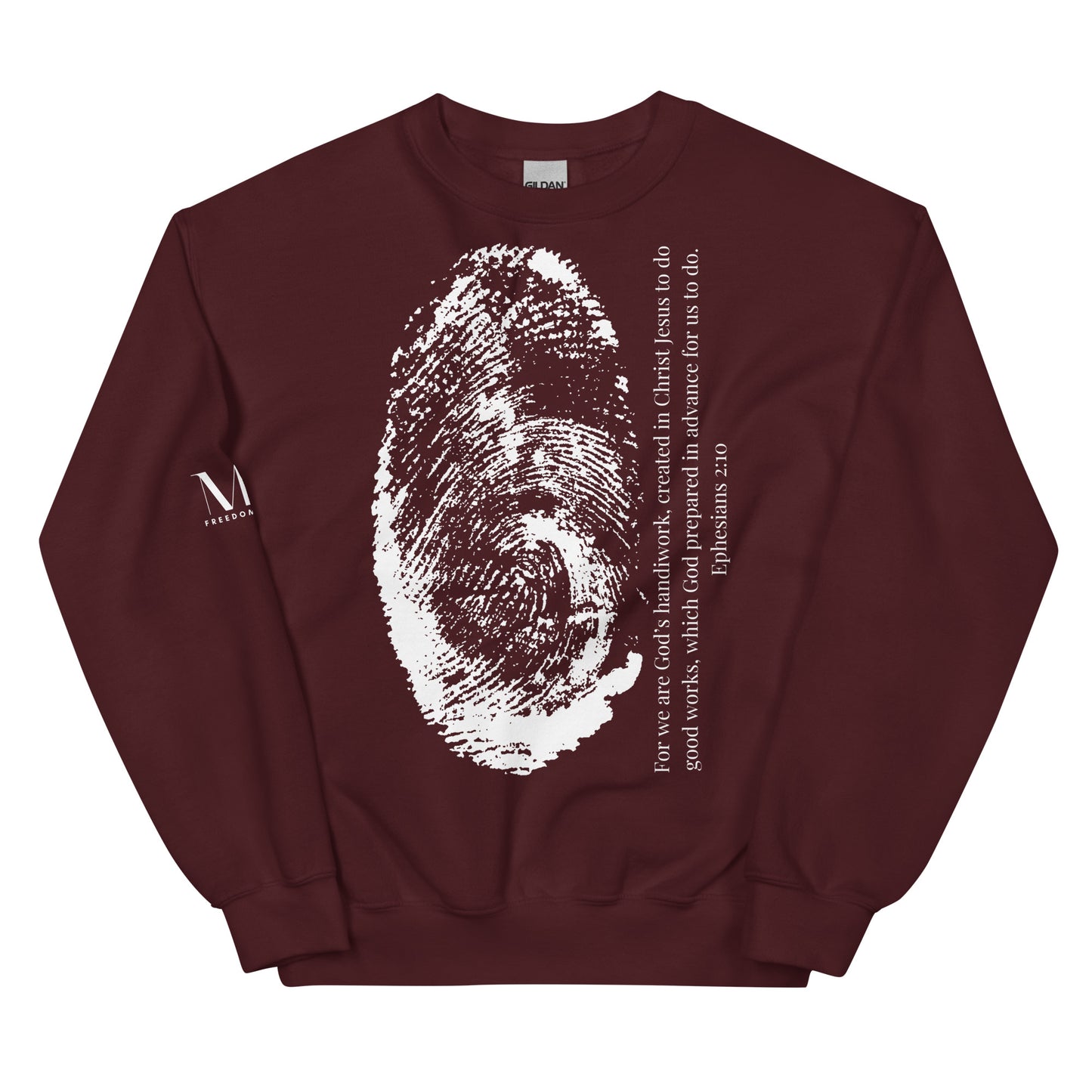 Fearfully And Wonderfully Made Unisex Sweatshirt W/White Print