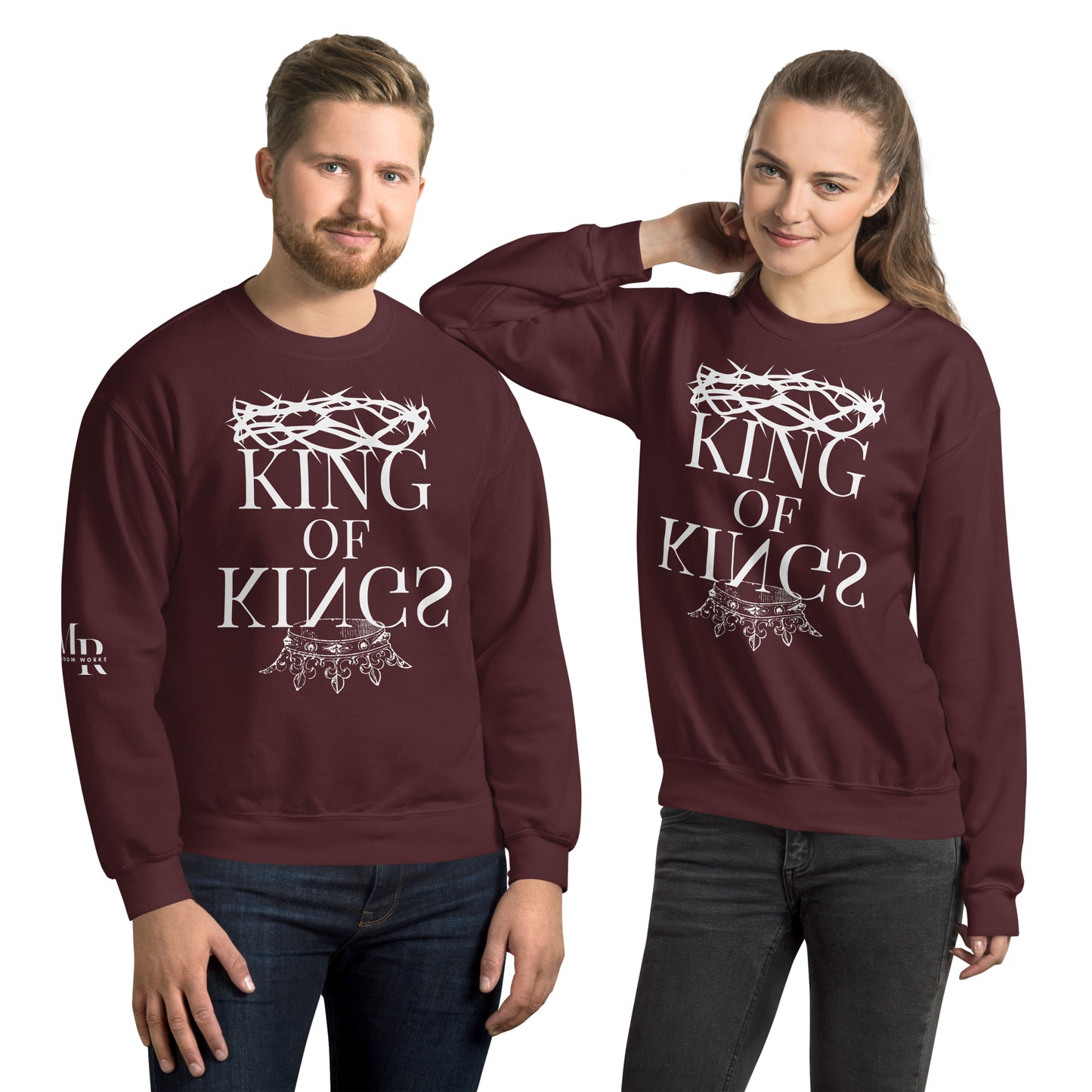 King of kings Unisex Sweatshirt W/White Print