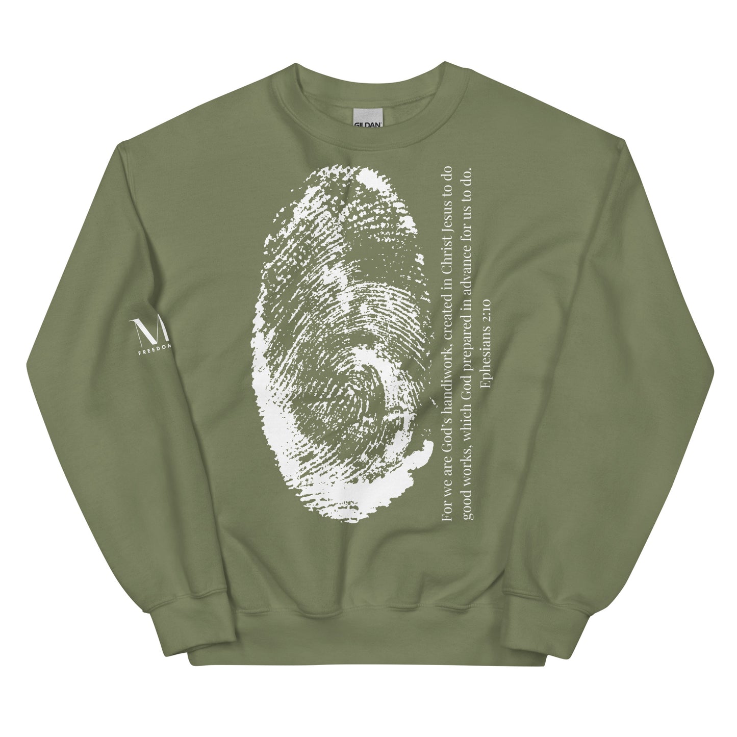 Fearfully And Wonderfully Made Unisex Sweatshirt W/White Print