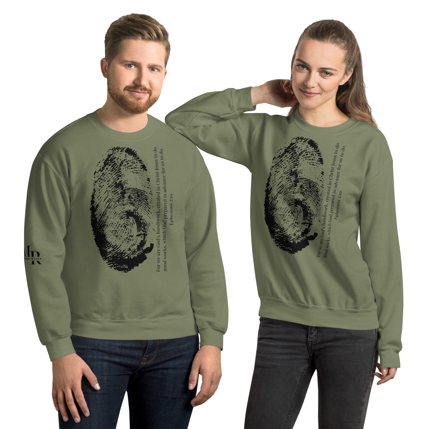 Fearfully And Wonderfully Made Unisex Sweatshirt W/Black Print