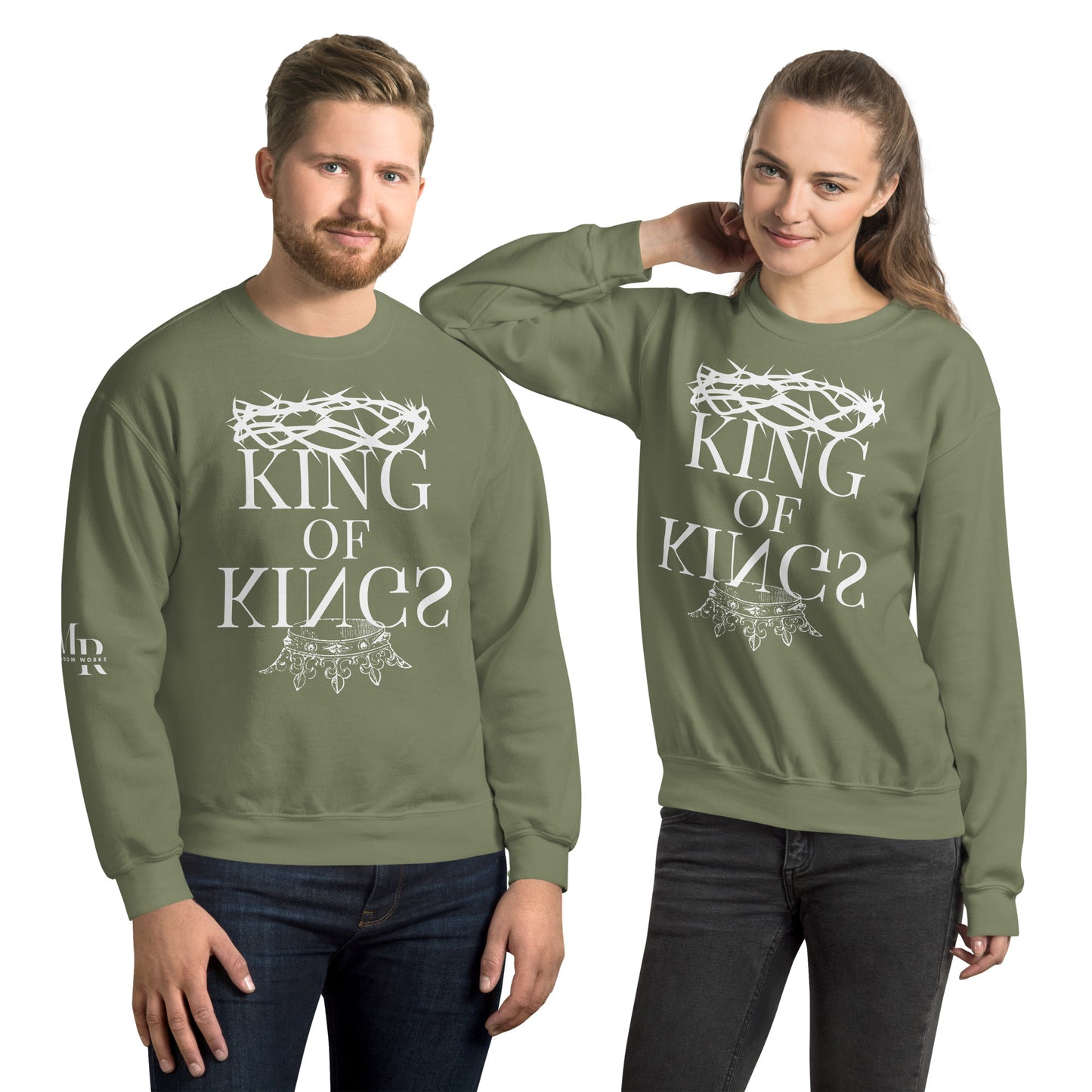 King of kings Unisex Sweatshirt W/White Print