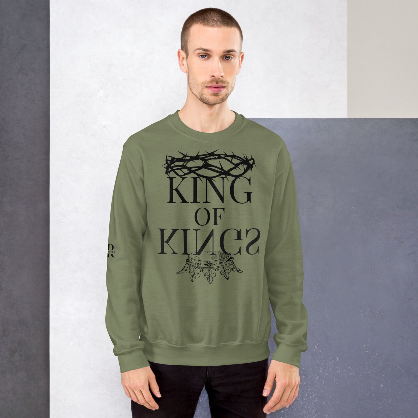 King of kings Unisex Sweatshirt W/Black Print