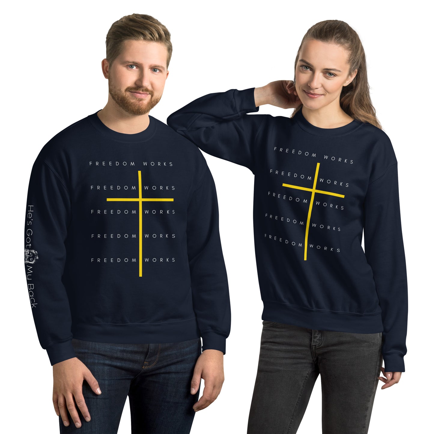 Freedom Works Unisex Sweatshirt W/White Print