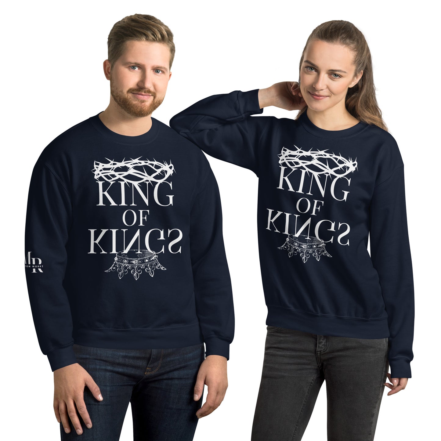 King of kings Unisex Sweatshirt W/White Print