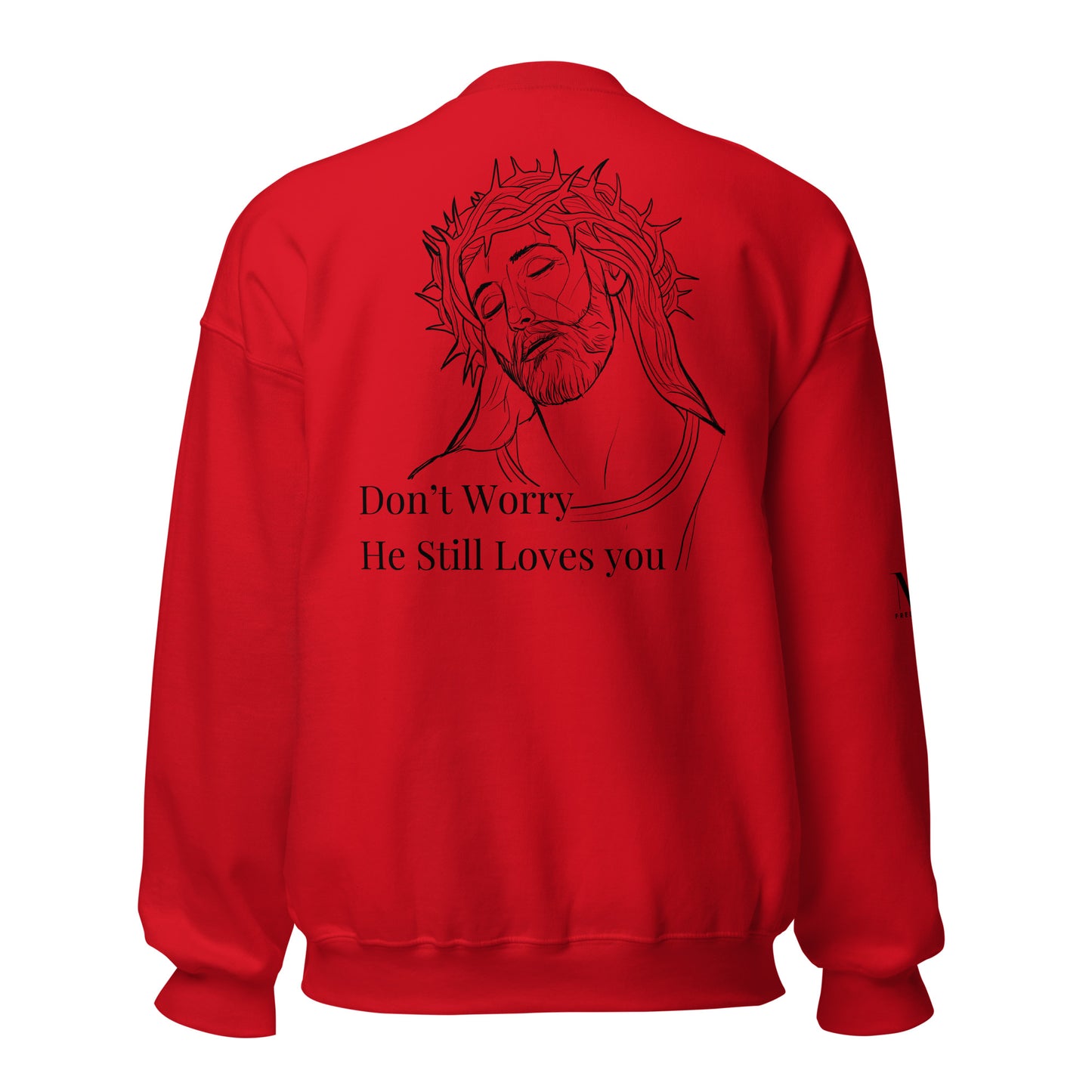 Romans 5:8 Unisex Sweatshirt W/Black Print