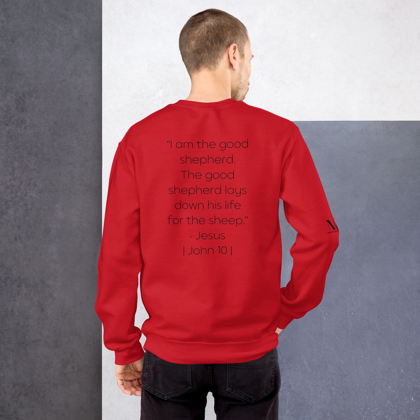 The Good Shepherd Unisex Sweatshirt W/Black Print