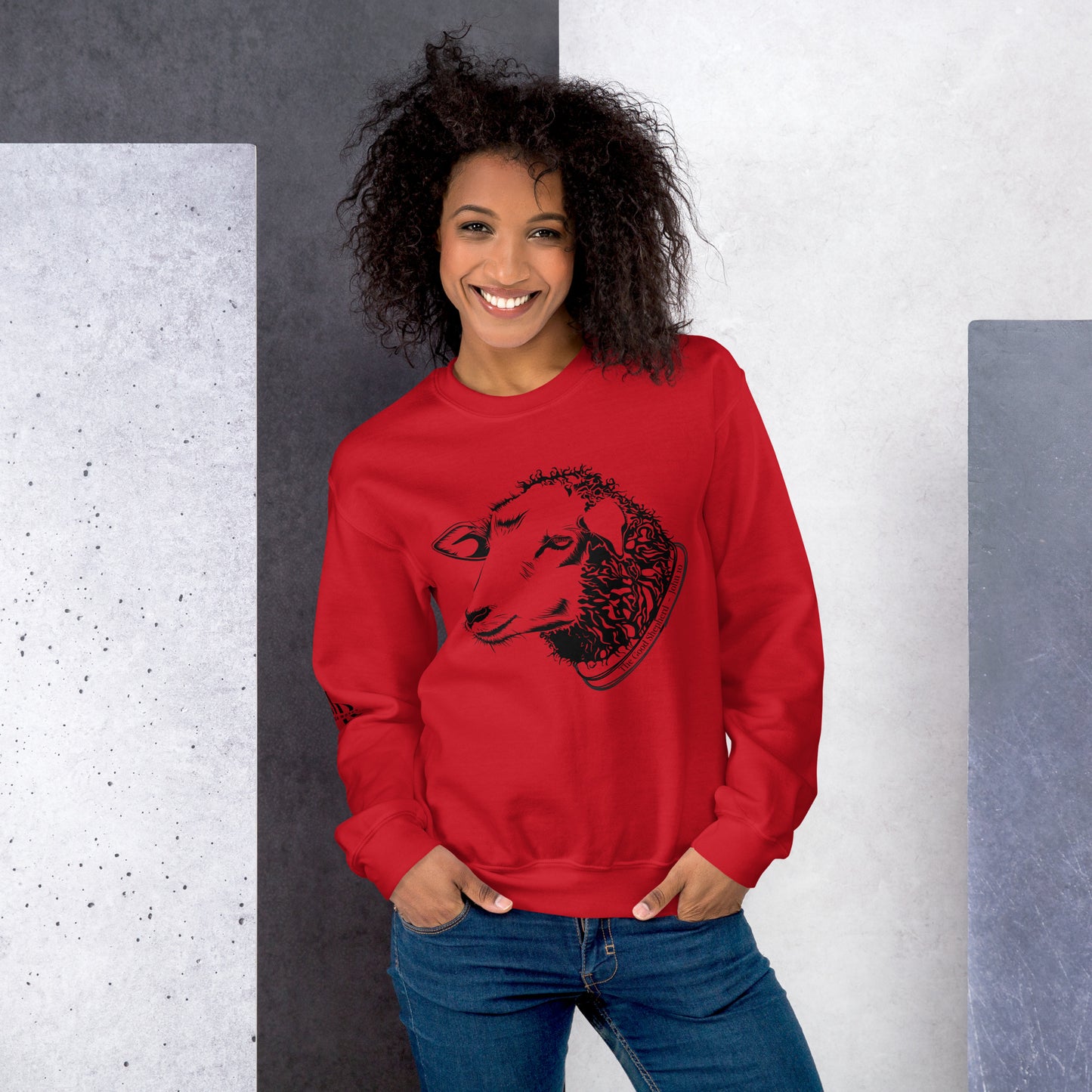 The Good Shepherd Unisex Sweatshirt W/Black Print