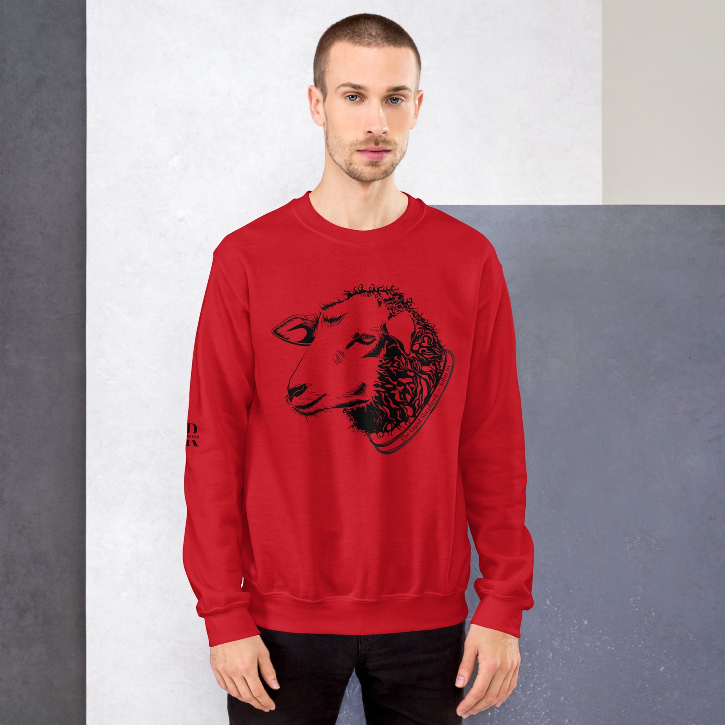 The Good Shepherd Unisex Sweatshirt W/Black Print