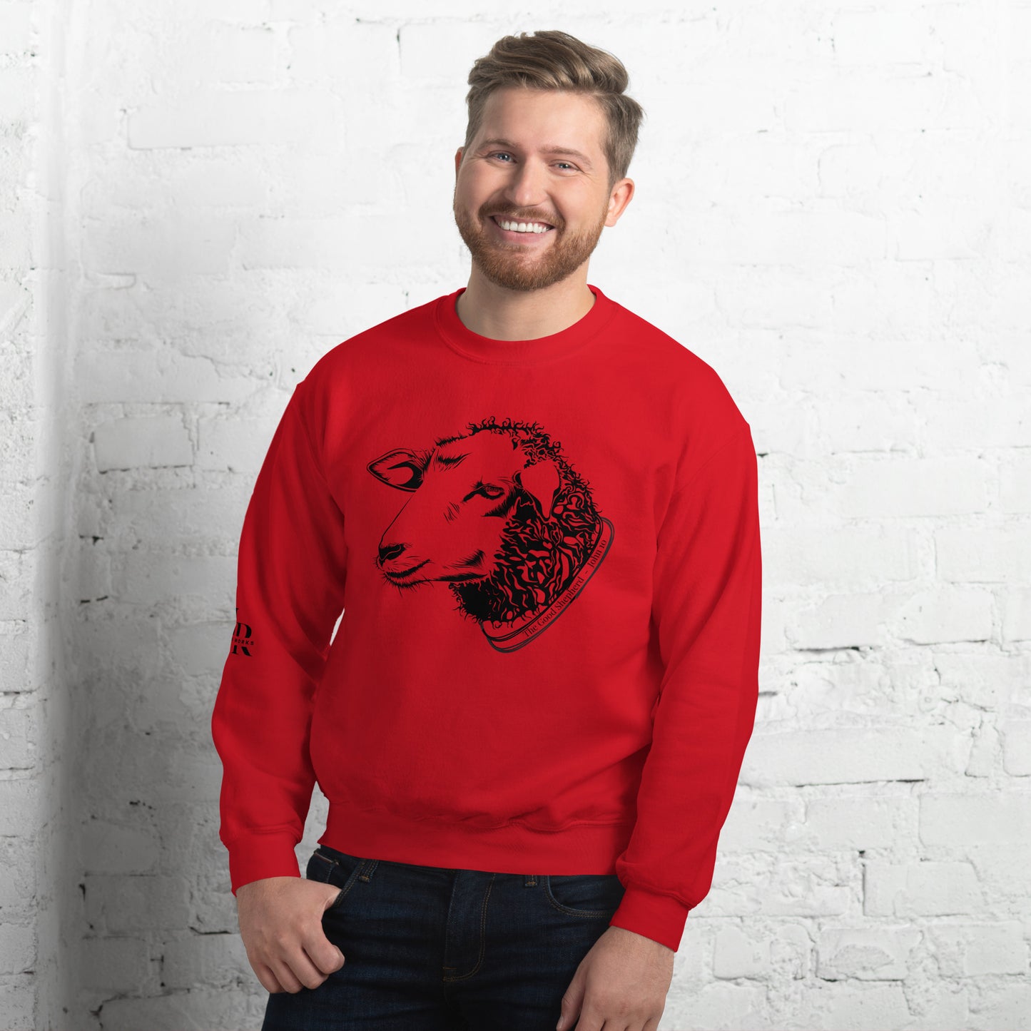 The Good Shepherd Unisex Sweatshirt W/Black Print