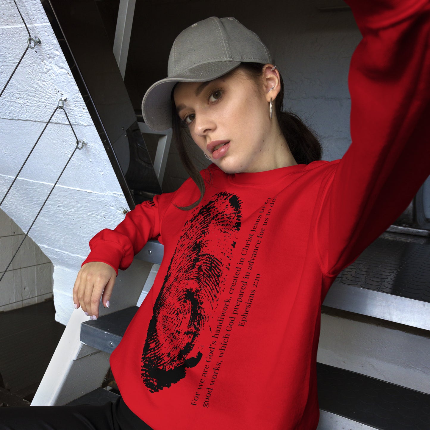 Fearfully And Wonderfully Made Unisex Sweatshirt W/Black Print