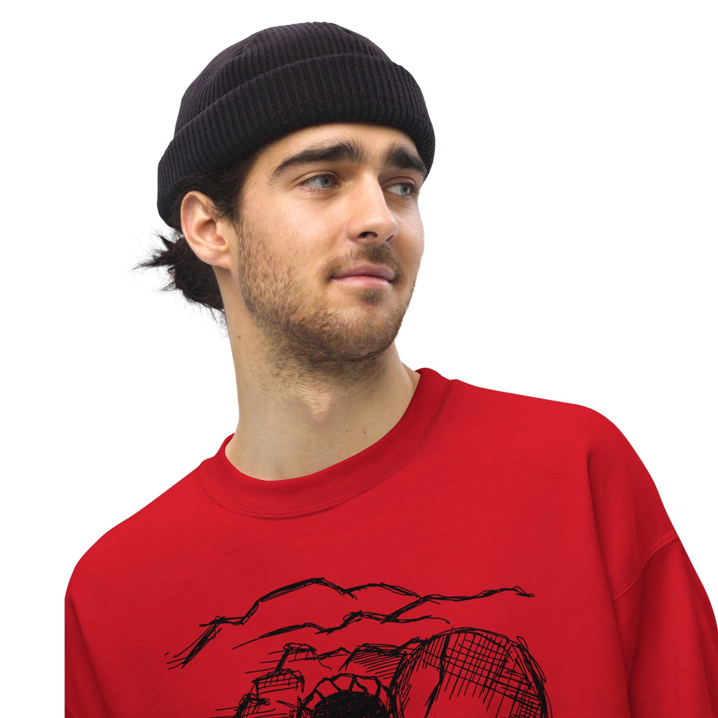 He Is Risen Unisex Sweatshirt W/Black Print