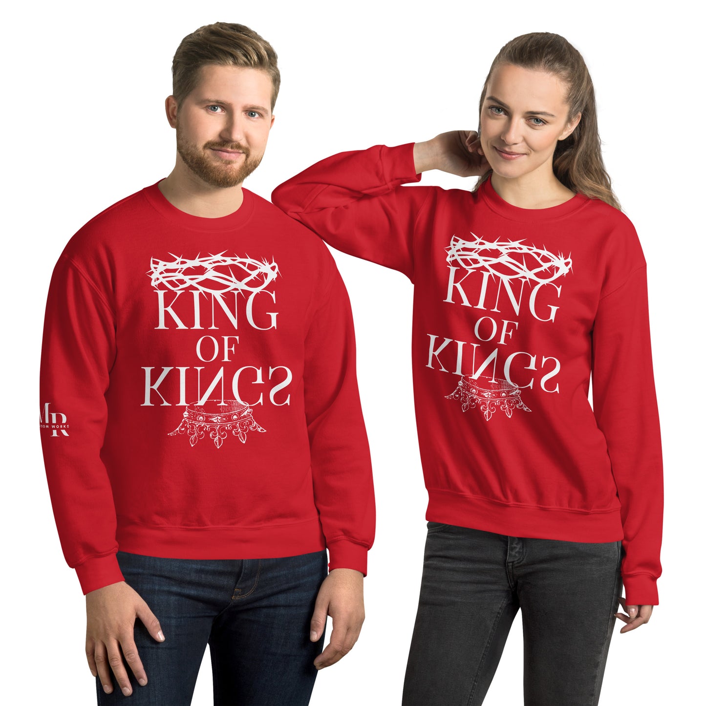 King of kings Unisex Sweatshirt W/White Print