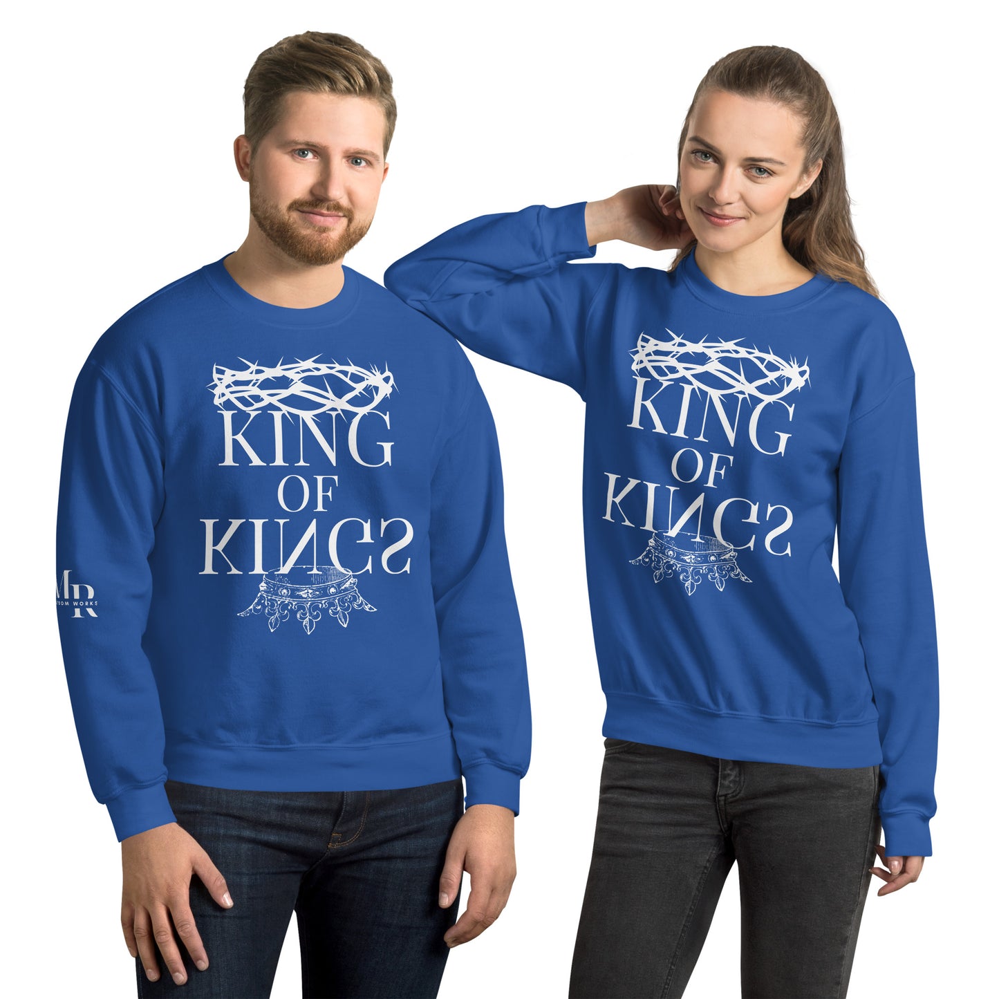King of kings Unisex Sweatshirt W/White Print