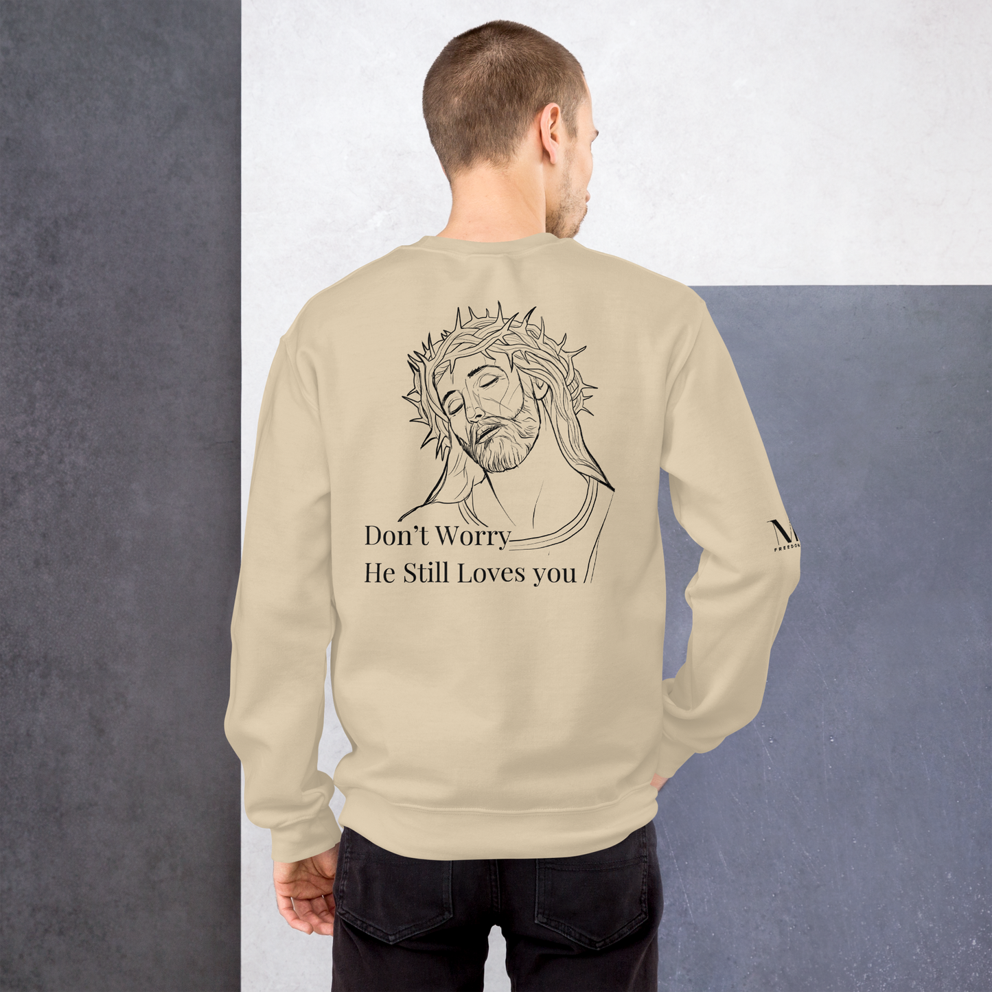Romans 5:8 Unisex Sweatshirt W/Black Print