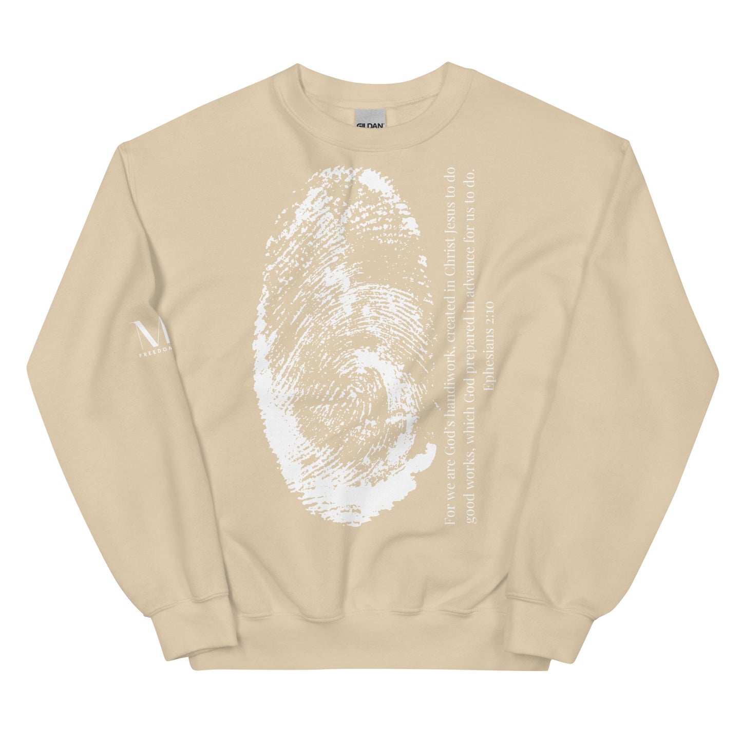 Fearfully And Wonderfully Made Unisex Sweatshirt W/White Print