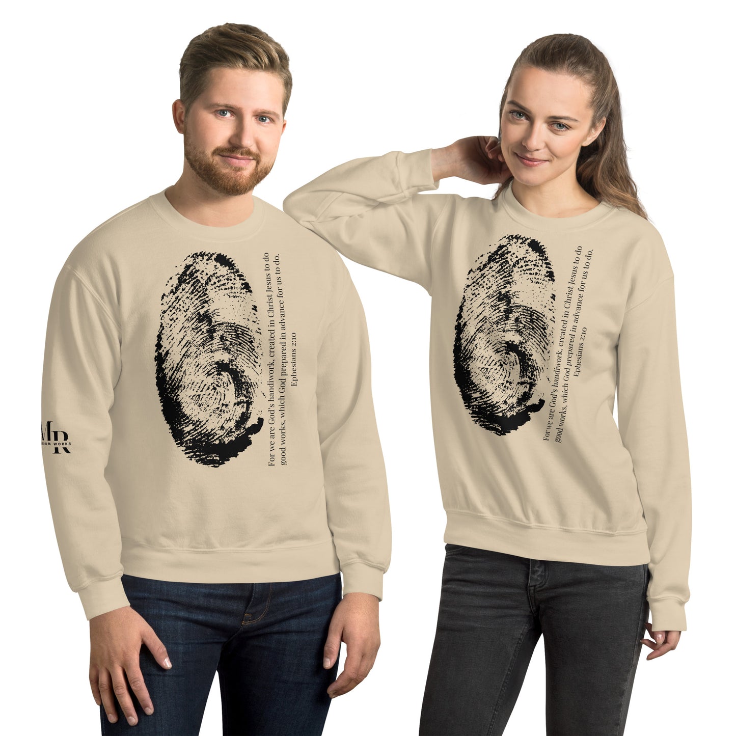 Fearfully And Wonderfully Made Unisex Sweatshirt W/Black Print