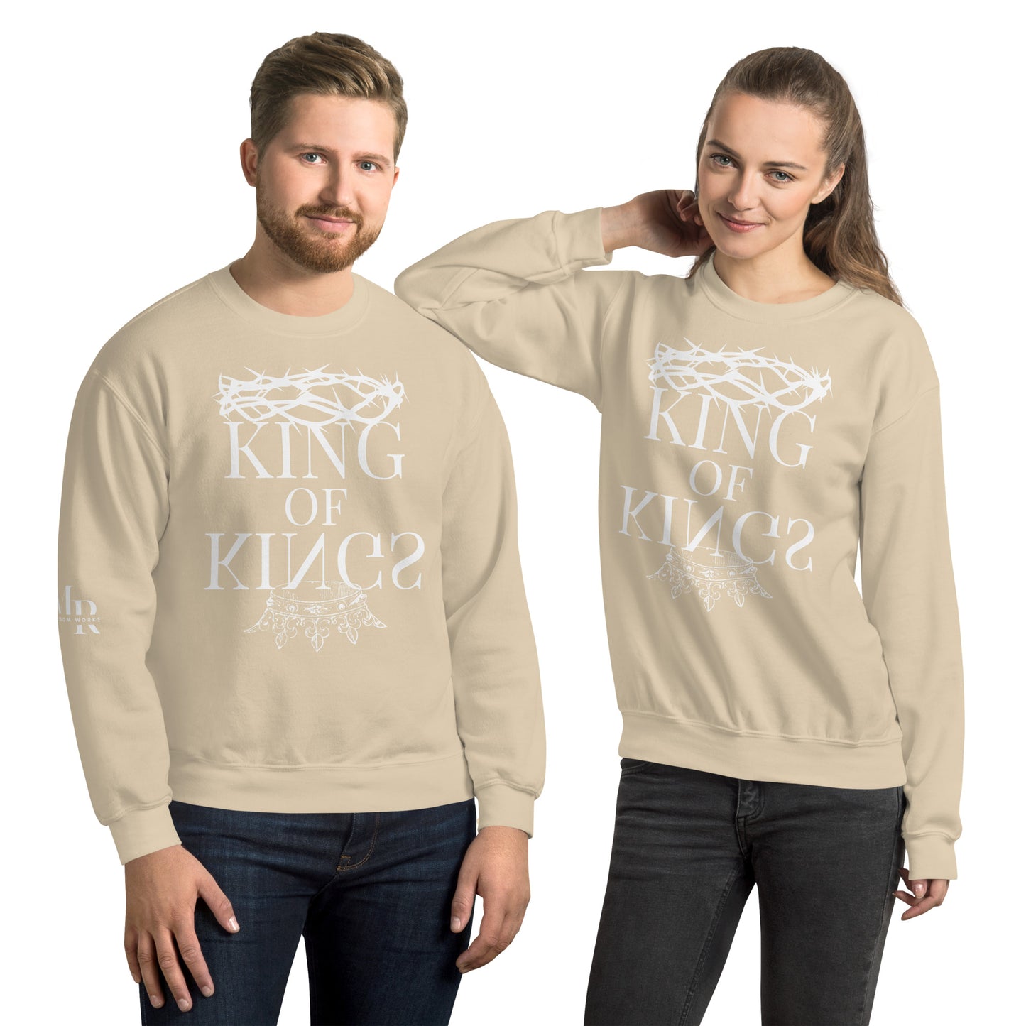 King of kings Unisex Sweatshirt W/White Print