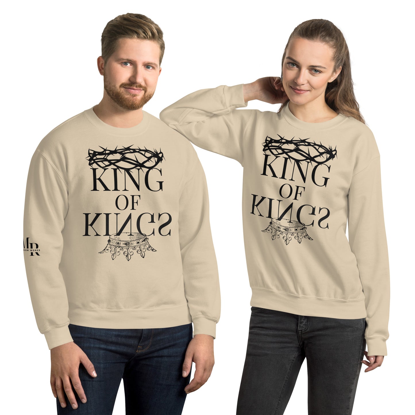 King of kings Unisex Sweatshirt W/Black Print