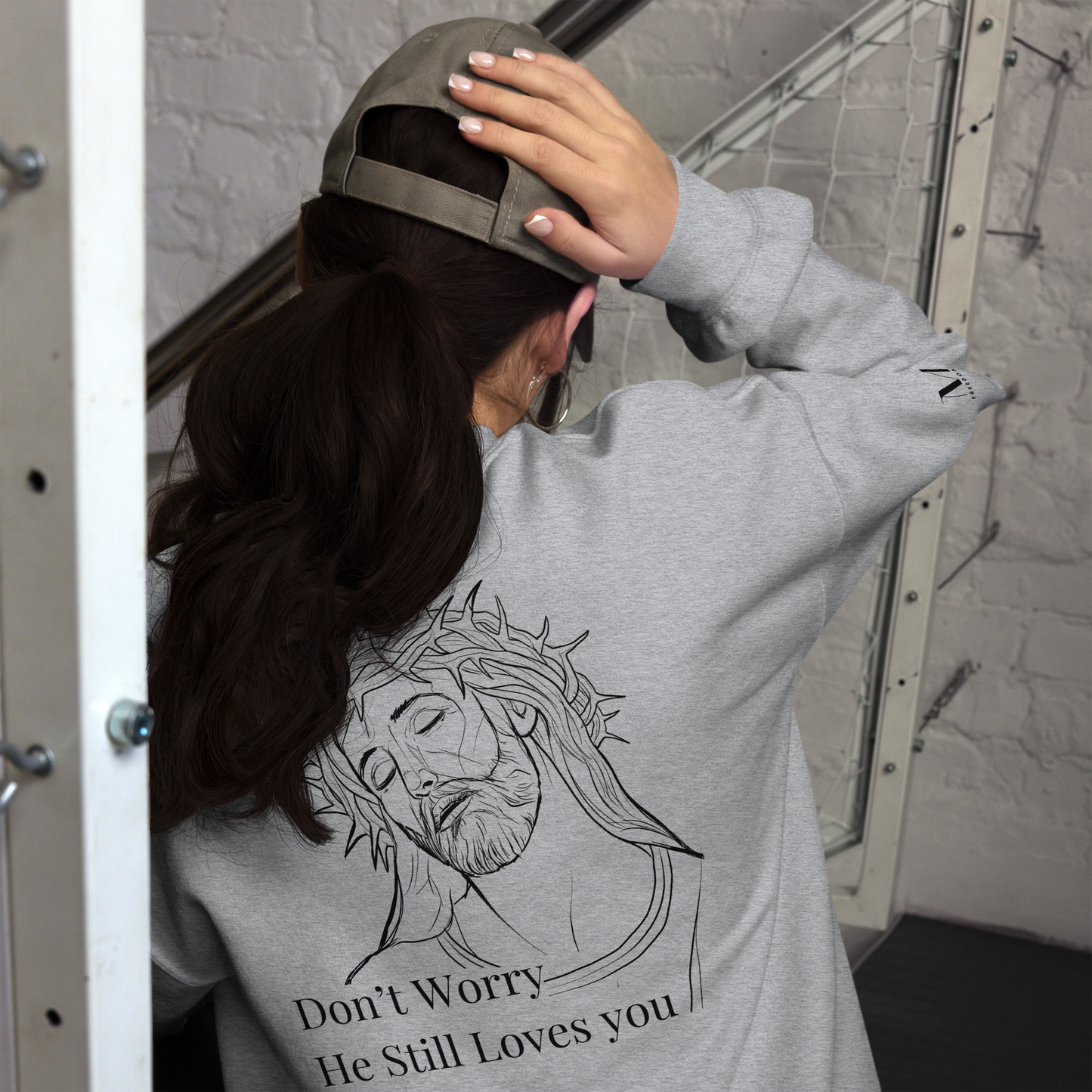 Romans 5:8 Unisex Sweatshirt W/Black Print