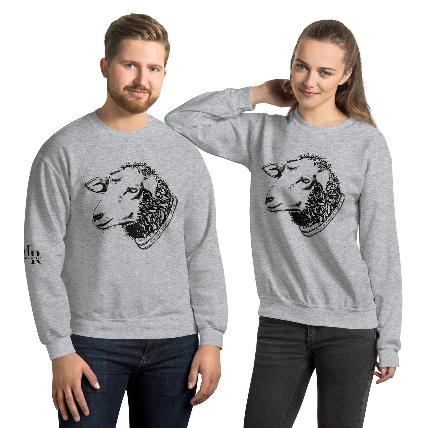 The Good Shepherd Unisex Sweatshirt W/Black Print