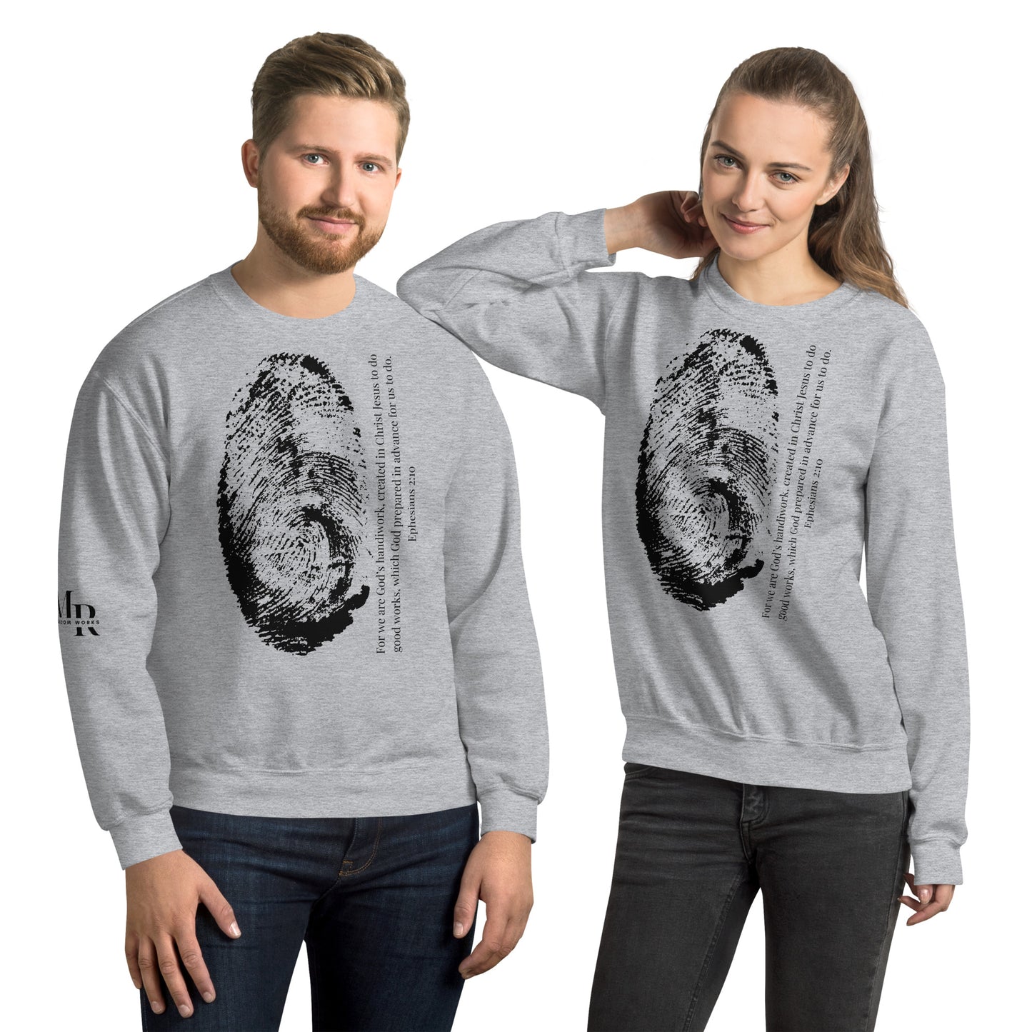 Fearfully And Wonderfully Made Unisex Sweatshirt W/Black Print