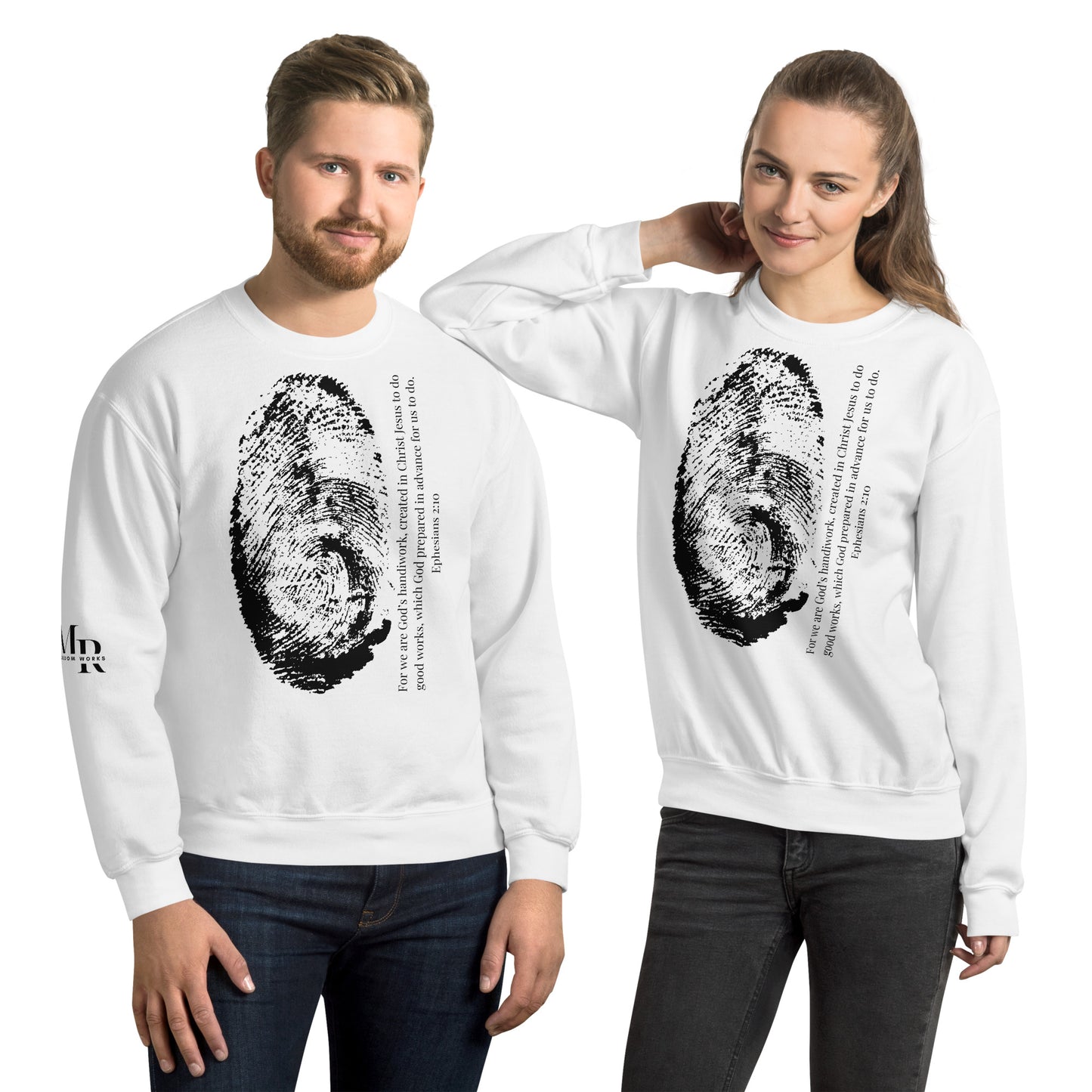 Fearfully And Wonderfully Made Unisex Sweatshirt W/Black Print