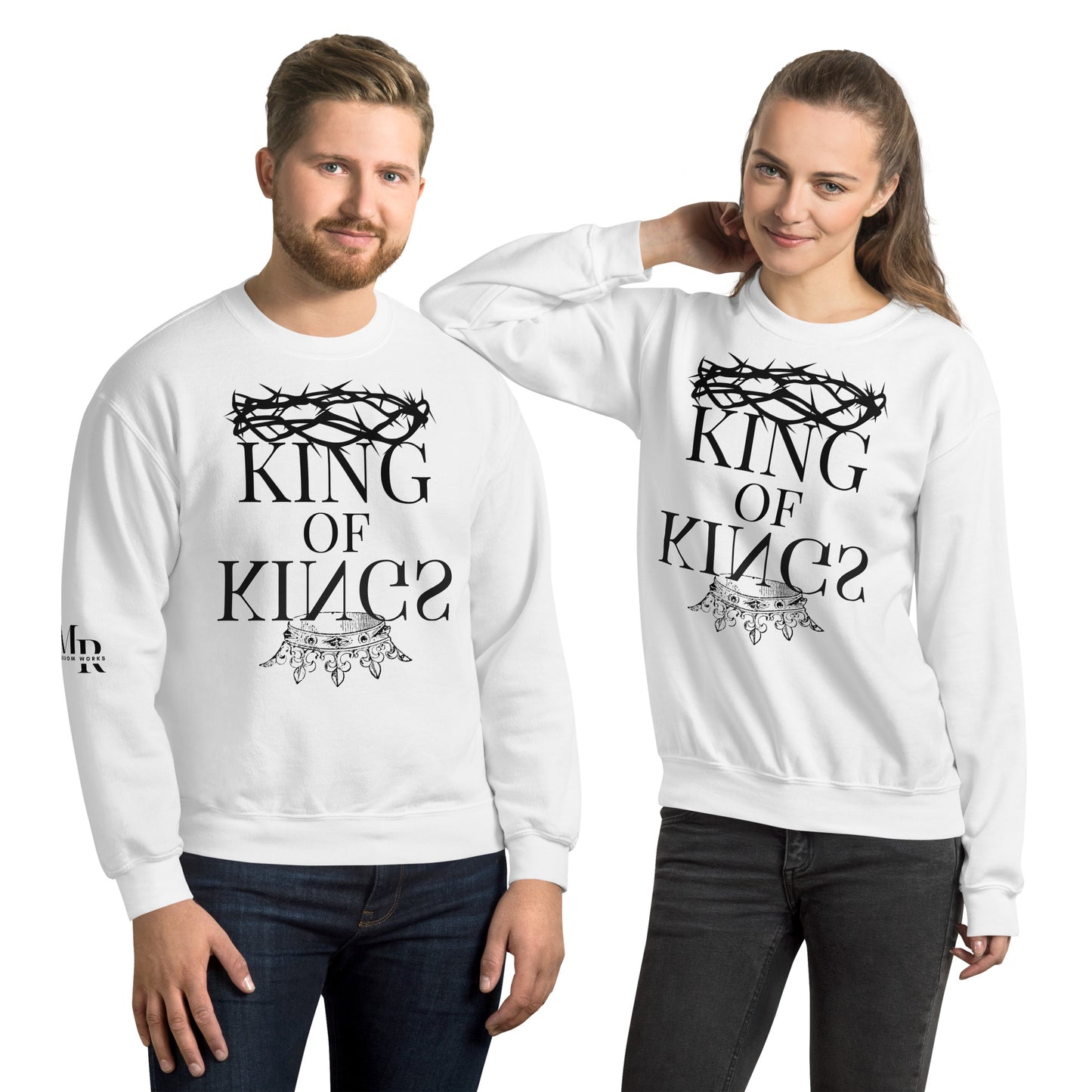 King of kings Unisex Sweatshirt W/Black Print