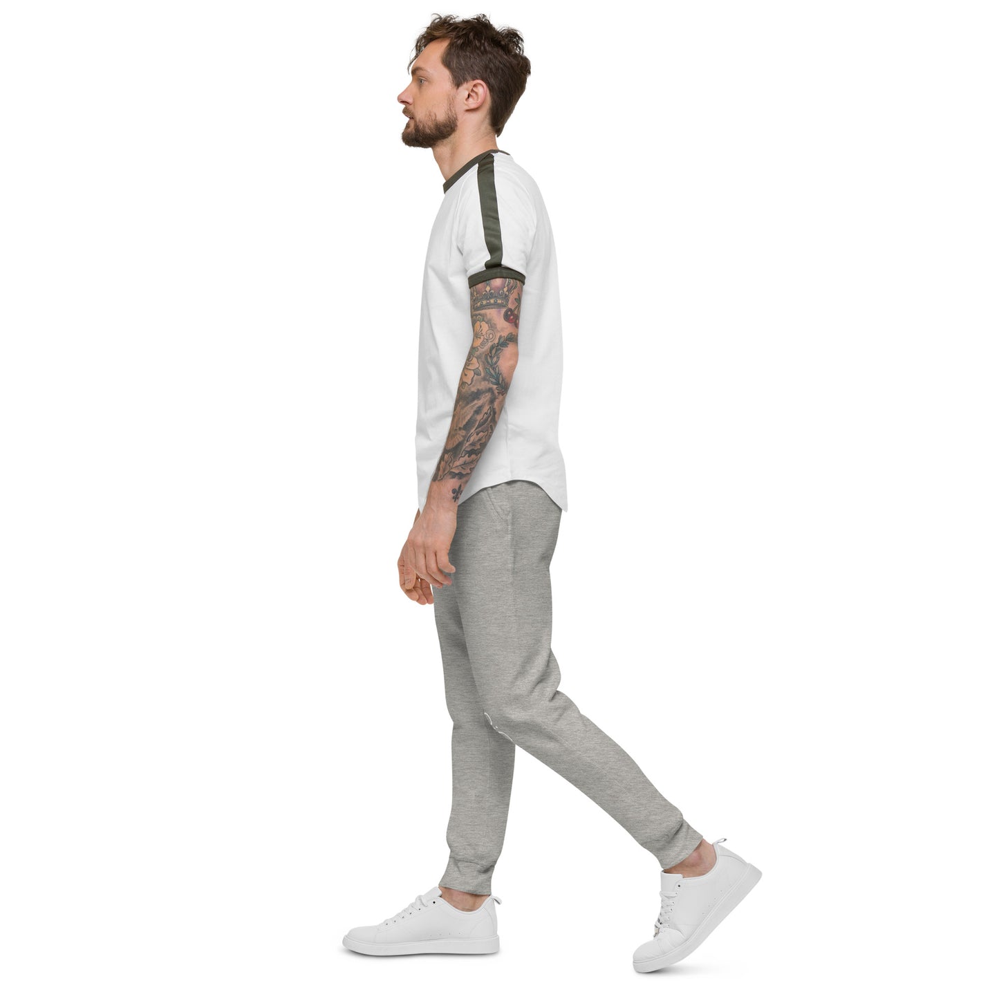 Romans 5:8 Unisex fleece sweatpants W/White Print