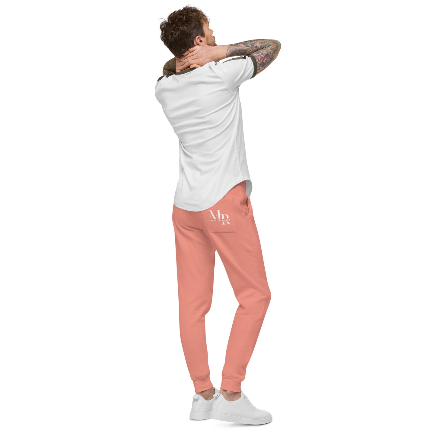 Romans 5:8 Unisex fleece sweatpants W/White Print