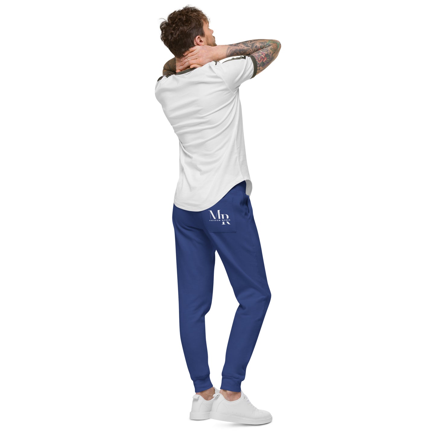 Romans 5:8 Unisex fleece sweatpants W/White Print