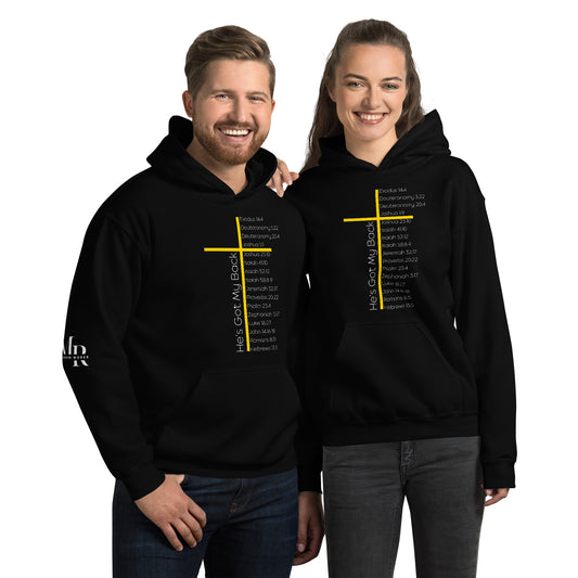 He's Got My Back Unisex Hoodie W/White Print