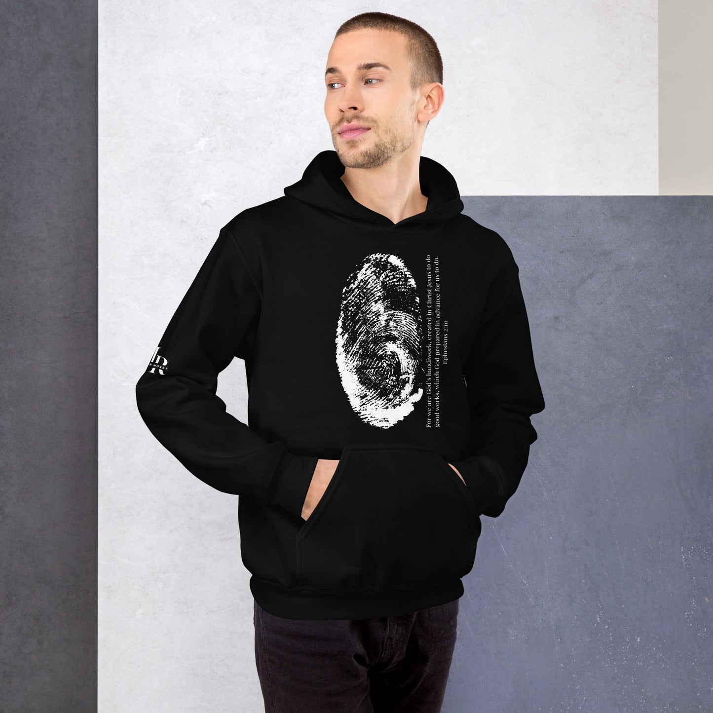 Fearfully And Wonderfully Made Unisex Hoodie W/White print