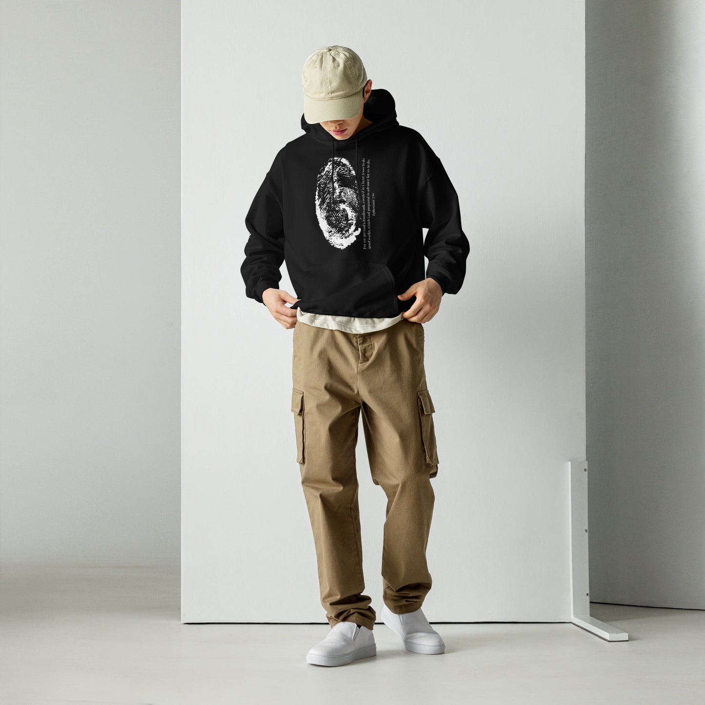 Fearfully And Wonderfully Made Unisex Hoodie W/White print