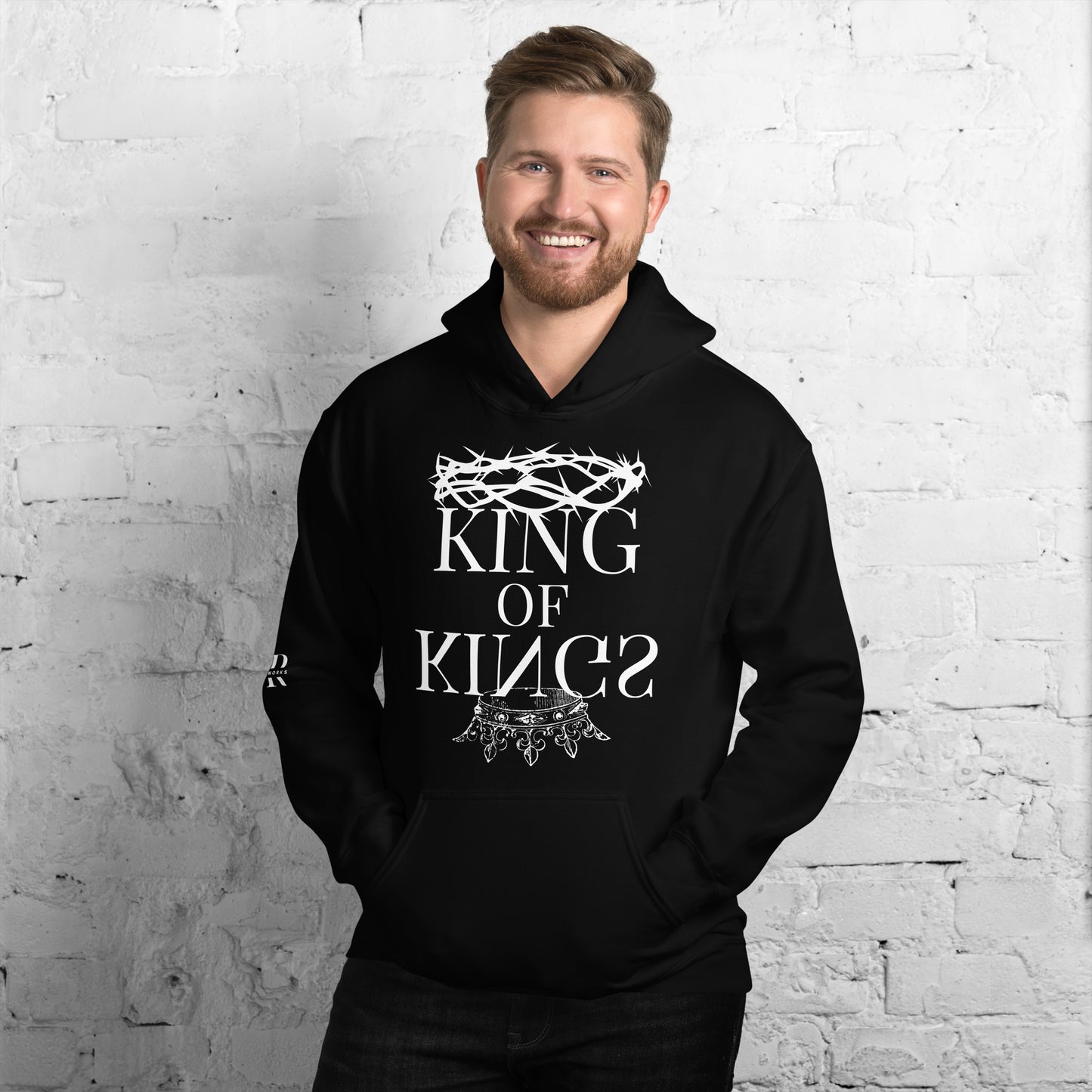 King Of kings Unisex Hoodie W/White Print