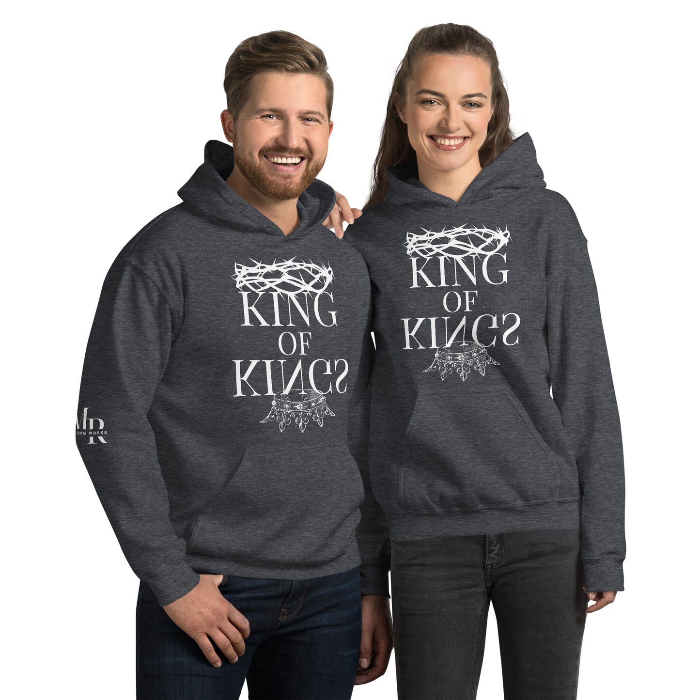 King Of kings Unisex Hoodie W/White Print