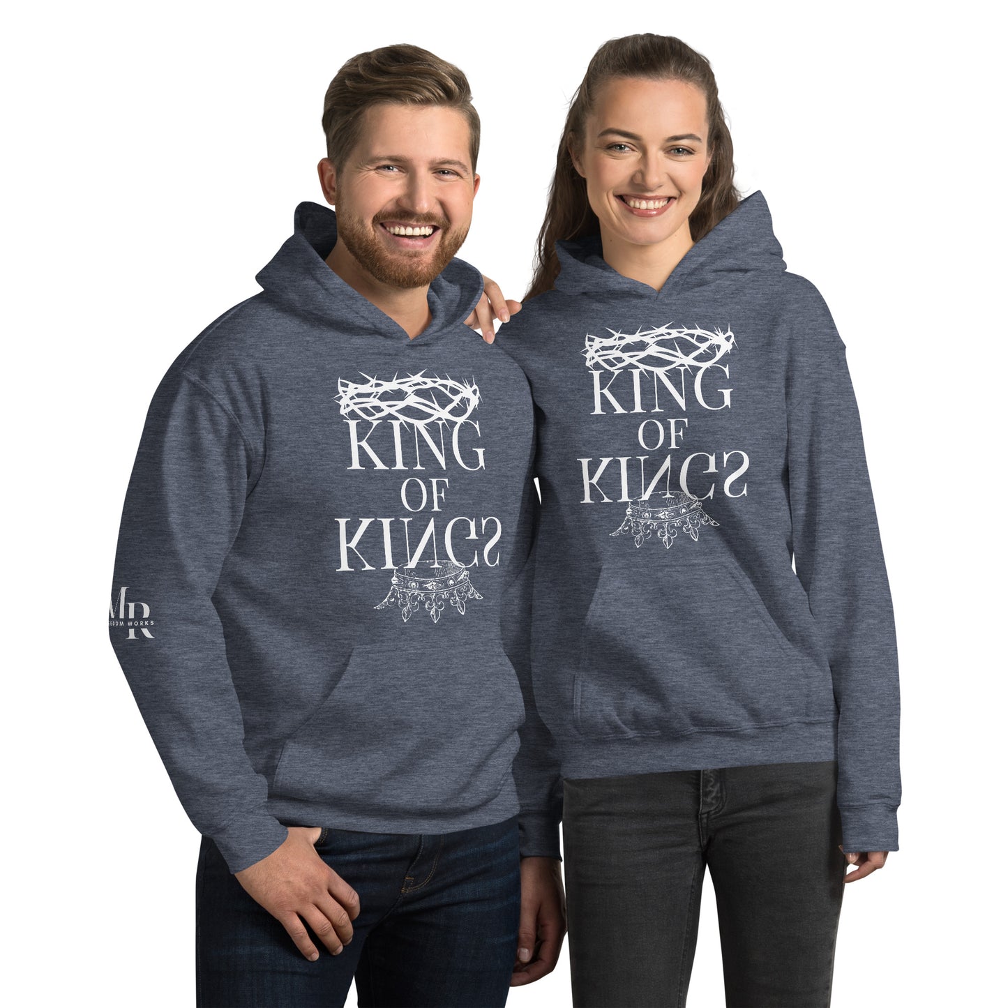 King Of kings Unisex Hoodie W/White Print