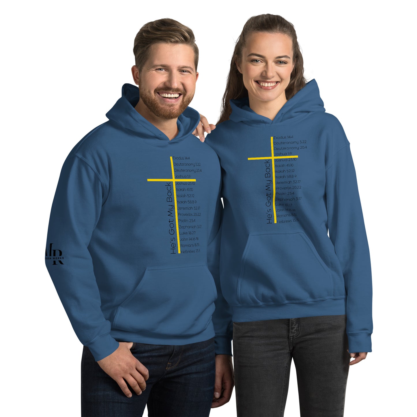 He's Got My Back Unisex Hoodie W/Black Print