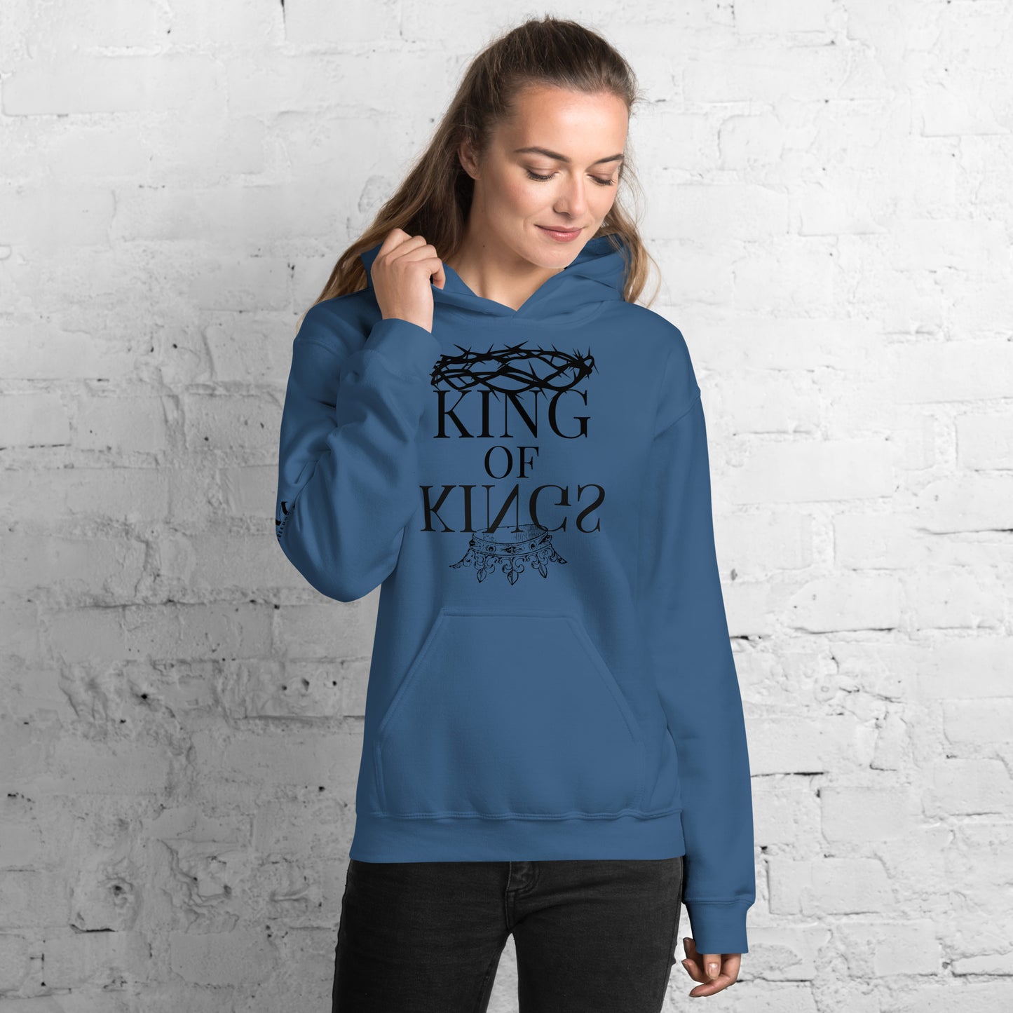 King of kings Unisex Hoodie W/Black Print