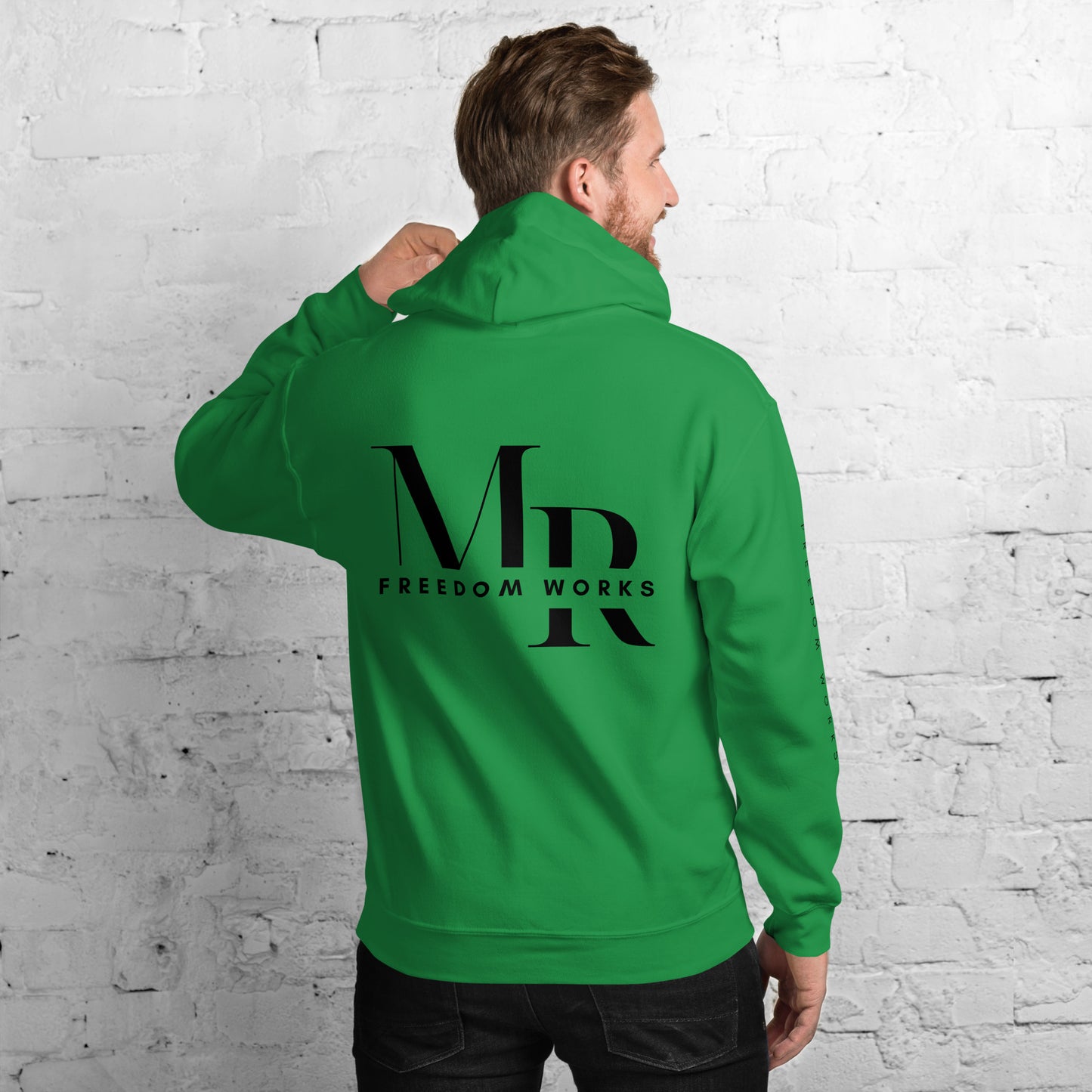 Heart Beats In Time Unisex Hoodie W/Black Print