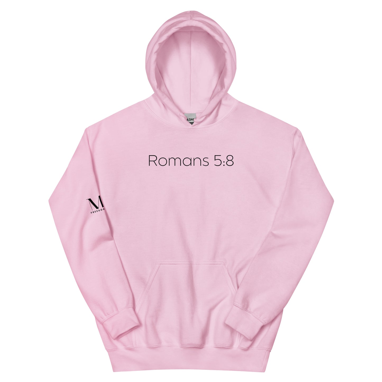 Romans 5:8 (He Still Loves You) Unisex Hoodie W/Black Print